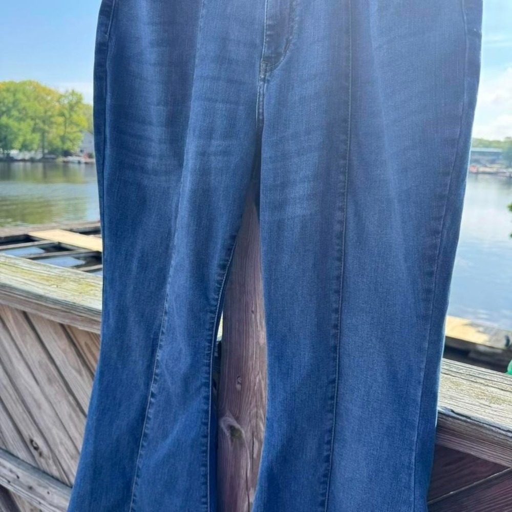 Judy Blue Super Flare Jeans Women's Plus Size 16W Denim Blue Boho Hippie Girly - Picture 5 of 8